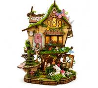 Roroom Casa in miniatura, casa delle fiabe, casa delle bambole in legno