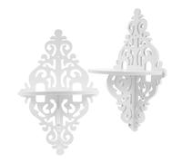 RORPOIR 1 Paio mensola Ripiano per decorazioni stendino da muro adornare ripiano sospeso mensole sospese bagno arredamento della camera boho fioriera da parete ripiano pvc bianca