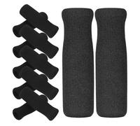 RORPOIR 12 Pezzi Impugnature Antiscivolo per Deambulatore e Bastone Manopole Morbide Sostitutive in Nera Coperture Ergonomiche per Bastoni e Stampelle Facili da Installare