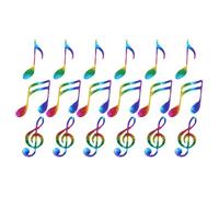 RORPOIR 18 Pollici Decorazioni Musicali Natalizie Treble Clef Addobbi Arcobaleno Resistenti per Albero di Natale Decorazioni Festa Tema Musica per Bande e Orchestre