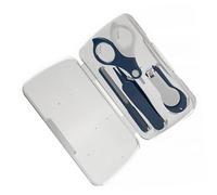 RORPOIR 1set Manicurper Kit Forbicine Tagliaunghie Pinzette Per Unghie Inossidabile e Portatile Colore Blu Per La Dei Custodia