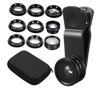 RORPOIR 1set Obiettivi Per Smartphone Kit Completo Con Obiettivo Fisheye Grandangolare Macro e Filtri Cpl Per Fotografia Di Persone Paesaggi e Architettura