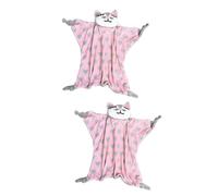 RORPOIR 2 Pezzi Di Peluche Per Neonati Bavaglini A Forma Di Animale Giocattoli Per Dormire Per Bambini Bavaglini Per Lora Della Pappa