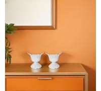 RORPOIR 2 Pezzi Vaso metà Urna in Ferro Resistente Antiruggine Decorazione Murale Rustica per Fiori Secchi o Freschi Vaso Artistico Piccolo da Parete Stile Rustico per Soggiorno e