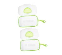 RORPOIR 2 Pz contenitore per salviette di plastica secchio di archiviazione delle salviette dispenser portatile di salviette custodie porta salviette plastica PP Light Green