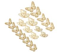 RORPOIR 20 pezzi Adesivi Farfalle Decorativi per Decorazioni Murali da Te per e Feste Adesivi Murali Rimovibili per Camera e Negozio Effetto e Bianco