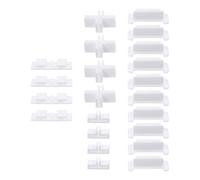 RORPOIR 22 Pezzi Clip Fissaggio Divisorio per Cassetti in Plastica Bianco Connettore a Croce per Ottimizzazione Spazio e Facile Installazione in Soggiorno e Bagno