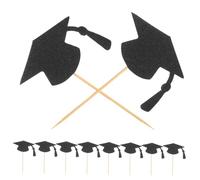 RORPOIR 24 Pezzi Decorazioni per Torte Laurea Toppers per Cupcake con Cappello da Laurea Addobbi Creativi per Festeggiamenti e Foto Versatili per Scolastici e Occasionali