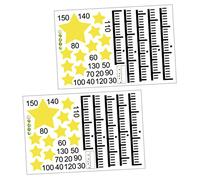 RORPOIR 2fogli Misurazione Altezza Per Parete Adesiva Motivo Stella Tabella Di Crescita Per Ragazzo Ragazza Ragazza in Pvc Di Righello Per Altezza Dei Ragazzo