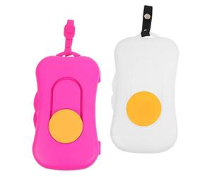 RORPOIR 2pezzi Dispenser Portatilper Salviette Wipe Contenitore Riutilizzabile Con Design Compatto e Leggero Facile Da Trasportare e Utilizzare Per Passeggini e Borse Da Pannolini