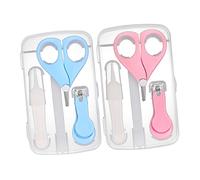 RORPOIR 2sets Kit Per La Cura Delle Unghie Dei Ragazzo Ragazza Forbicine Per Ragazzo Ragazza Strumenti Di Manicure Sicuri Design Ergonomico e Materiale Di Alta Qualità