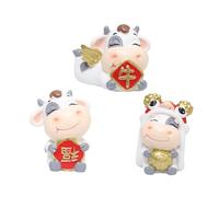 RORPOIR 3Pezzi Decorazioni Per Torte Capodanno Figurine Resina Per Feste e Celebrazioni Per Auto Durevoli e Adorabili
