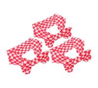 RORPOIR 3pezzi Fasce per Capelli Scacchi Rosso e Bianco per Ragazzo Ragazza Ragazza Fiocchi per Fasce per Ragazzo per Bambine Dai ai Mesi