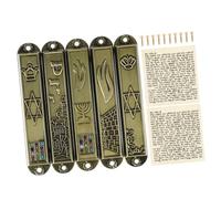 RORPOIR 5 Pezzi Mezuzah Metallo Vintage Decorazione Ebraica Oggetti Religiosi e Protezione Spirituale per e Decorazione