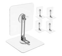 RORPOIR 5sets Ancoraggi Per Mobili Cinghie Antiribaltamento Per Libreria Cassettiera e Scaffale Kit Di Sicurezza Per Trapano Trasparente