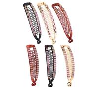 RORPOIR 6 Pezzi Fermagli per Capelli con Incrostazione di Cristalli Forma a Pesce Fermacoda per Acconciature Eleganti e Pratiche Stili Multipli Stili multipli
