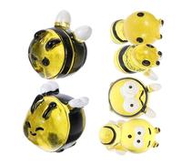 RORPOIR 6 Pezzi Micro Giardinaggio Paesaggistico Mini Figurine di Api Mestiere di Insetti Decorazione della Tavola delle Api Decorazioni di Terrario Piccole Api Artigianali Resina Golden