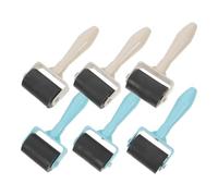 RORPOIR 6 Pezzi Rullo per Stampa in Gomma Blu e Bianco, Set da 6 | Strumento per Stampa e Incisione, Superficie Liscia senza Bave, per Laboratori Creativi e Lavori su Tessuti