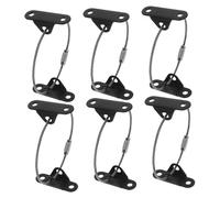 RORPOIR 6 Set Ancoraggio anticaduta cinghia di ancoraggio a parete per mobili sicurezza portamobili cinghie di sicurezza per mobili cinturino tv antiribaltamento Metallo Black