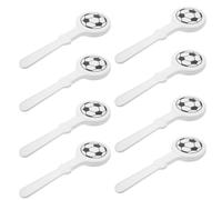 RORPOIR 8 Pezzi Batacchi a Forma di Calcio in Plastica Impugnatura Ergonomica e Suono Chiaro per Giochi di Calcio e Feste a Tema Sportivo