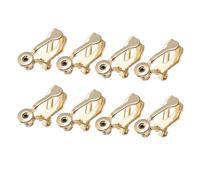 RORPOIR 8 pezzi Clip Orecchini Clip Rame Placcato Oro Base per Orecchini DIY Sicuri Accessori Pratici e Resistenti per Trasformare in Clip