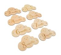 RORPOIR 8pezzi Carte Legno Per Segni Fotografici Unici Per Annunciare La Crescita e Traguardi Mensili Decorazioni Chic Per Shower e Album Fotografici