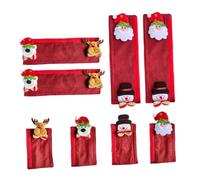 RORPOIR 8pezzi Guanti Decorativi Per Maniglie Di Cucina Coperture Natalizie Per Microonde e Frigorifero Accessori Festivi Per La Casa e Ristorazione