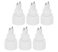 RORPOIR Adattatore Portalampada G9 a E14 6 Pezzi in Rame Nichelato, Resistente al Calore, Conversione Versatile per Lampadine e Spazi Commerciali