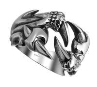 RORPOIR Anello Artiglio di Drago da Uomo Modellabile in Metallo Resistente, Anello Aperto Elegante per Dita, Gioiello da Dito Maschile per Feste e Uso Quotidiano