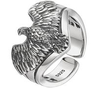 RORPOIR Anello Dell'aquila Regolabile da Donna Design Retrò Inciso, Gioielli Creativi per Dita, Comodo e Adatto a Feste, Cerimonie e Uso Quotidiano