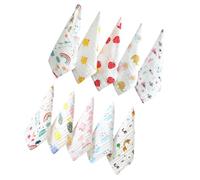 RORPOIR Asciugamani Per Viso e Bavaglini Per Ragazzo Ragazza in Cotone 6 Strati 30x30 Cm Morbidi e Assorbenti Set Da 10 Pezzi Per Pelle Delicata Ragazzo Ragazza Uso Quotidiano e Regalo Neomamme