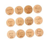 RORPOIR Baby Discs 12 Pezzi Di Biglietti Mensili in Legno Per Foto Decorazioni Per La Fotografia Del Bambino
