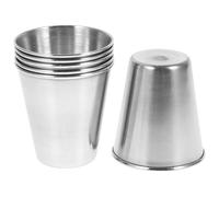 RORPOIR Bicchiere da Liquore in Acciaio Inox 70ml, 6 Pezzi, Argento