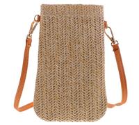 RORPOIR Borsa Telefono in Paglia Khaki, Tracolla Singola Verticale