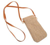 RORPOIR Borsa Tracolla per Cellulare da Donna in Paglia e PU, Design alla Moda, Non Facile da Strappare e da Deformare, per Madre e Moglie