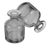 RORPOIR Bottiglie Diffusore Vetro Vuote 2 Pezzi 150Ml Cilindriche per Oli Essenziali Senza Fiamma Flaconi Portatili per Aromaterapia Casa Ufficio e Auto Design Robusto e Facile Pulizia