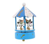 RORPOIR Carillon Giostra Rotante in Naturale Meccanismo a Carica Manuale Musicale Intagliato Decorazione Versatile per Cameretta Ragazzo Ragazza Regalo per Compleanno