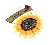 RORPOIR Cartello di Benvenuto in Ferro Girasole Decorazione da Appendere alla Porta Targa di Benvenuto Appesa per Porta d Ingresso o Parete Interna