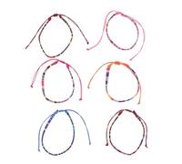 RORPOIR Cavigliera Regolabile Boho 6pezzi in Filo di Cotone per Donna
