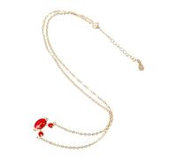 RORPOIR Collana Ciondolo Granchio in Argento Sterling 925 Accessorio Gioielli Donna Resistente All’Ossidazione Ciondolo Rosso Smaltato per Occasioni Quotidiane e Romantiche Regalo