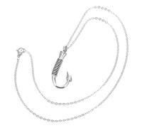 RORPOIR Collana Donna Ciondolo Urna Acciaio Inossidabile Amo Pesca Memoriale Portaceneri Resistente e Leggera per Ricordo Defunto Unisex