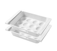 RORPOIR Contenitore Design a Cassetto Drenante Bianco per Frigorifero 2 Pezzi in Plastica per Conservazione Prolungata per Uova e Frutta Domestica