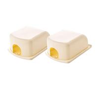 RORPOIR Copertura Per a Per Ragazzo Ragazza 2 Pezzi Protezione Anti Elettricità Materiale Abs e Difficile Rimuovere Per Prese Elettriche in Casa Colore Beige