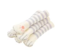 RORPOIR Copertura Per Maniglia Della Porta in Maglia Doppio Strato 6 Pezzi, Protezione Antiscivolo e Anticollisione Grigio a Righe, Sicura Per Ragazzo Ragazza e Anziani, Accessorio Per Mobili Casa