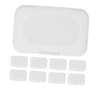 RORPOIR Copertura per Salviette Bimbo in Plastica Bianca, Design e Chiusura Ermetica, 30 Pezzi, Facile Accesso e Protezione Antipolvere