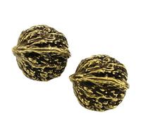 RORPOIR Coppia di Noci Retrò in Ottone Massiccio Grandi, Puntelli in Noce Rame Artificiale per Massaggio Dita, Accessori per Destrezza e Relax, Ornamentali per Casa e Anziani