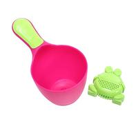 RORPOIR Cucchiaio Da Bagno Per Bambini Shampoo E Tazza Design Staccabile Materiali Sicuri Divertente Cartone Animato A Forma Di Rana Per Il Bagnetto Del Bambino