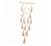 RORPOIR Decorazione Muro Foto macramè con Clip e Luci LED Beige Espositore Collage Versatile per Compleanni e e Capiente