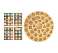 RORPOIR Espositore in Legno per Oli Essenziali a 3 Livelli Scaffale 39 Scomparti Rotondi per Aromaterapia Organizer per Bottiglie di Olio Essenziale da Esposizione e Conservazione