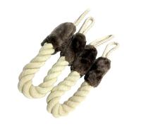 RORPOIR Fermaporta in Cotone Beige 2 Pezzi Antigraffio Protezione Maniglie per Evitare Collisioni e Attirare L'attenzione dei Cani